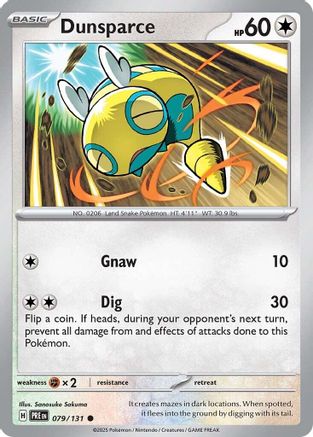 Dunsparce (079) [SV Prismatic Evolutions] Reverse Holofoil - Common