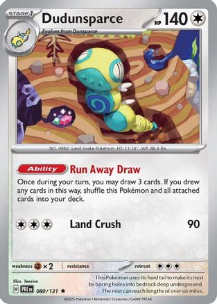 Dudunsparce (080) [SV Prismatic Evolutions] Reverse Holofoil - Rare