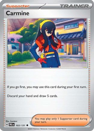 Carmine (103) [SV Prismatic Evolutions] Reverse Holofoil - Uncommon