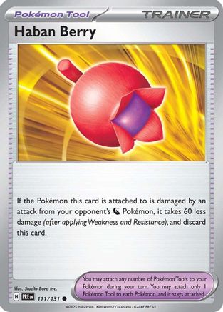 Haban Berry (111) [SV Prismatic Evolutions] - Common