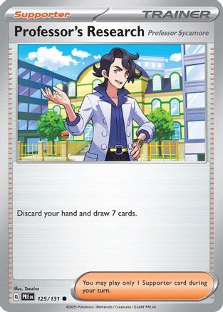 Professor's Research [Professor Sycamore] (125) [SV Prismatic Evolutions] Reverse Holofoil - Common