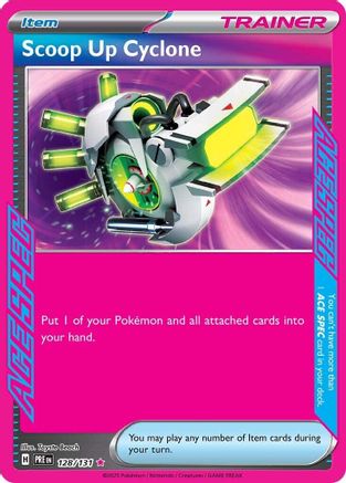 Scoop Up Cyclone (128) [SV Prismatic Evolutions] Holofoil - ACE SPEC Rare