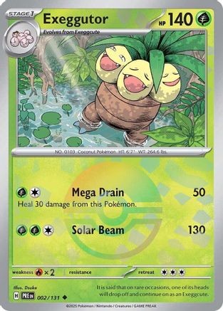 Exeggutor (Poke Ball Pattern) (002) [SV Prismatic Evolutions] Holofoil - Uncommon