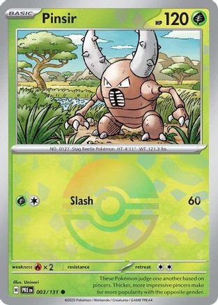 Pinsir (Poke Ball Pattern) (003) [SV Prismatic Evolutions] Holofoil - Common