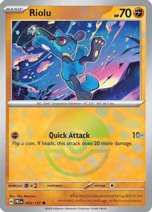Riolu (Poke Ball Pattern) (050) [SV Prismatic Evolutions] Holofoil - Common