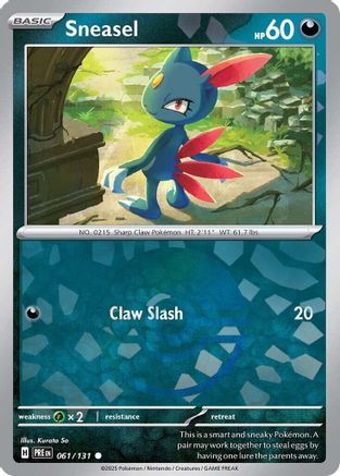 Sneasel (Poke Ball Pattern) (061) [SV Prismatic Evolutions] Holofoil - Common