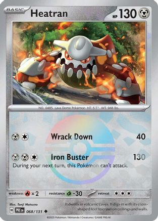 Heatran (Poke Ball Pattern) (068) [SV Prismatic Evolutions] Holofoil - Uncommon