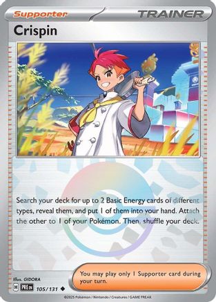 Crispin (Poke Ball Pattern) (105/131) [SV Prismatic Evolutions] Holofoil - Uncommon