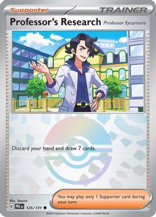 Professor's Research [Professor Sycamore] (Poke Ball Pattern) (125) [SV Prismatic Evolutions] Holofoil - Common