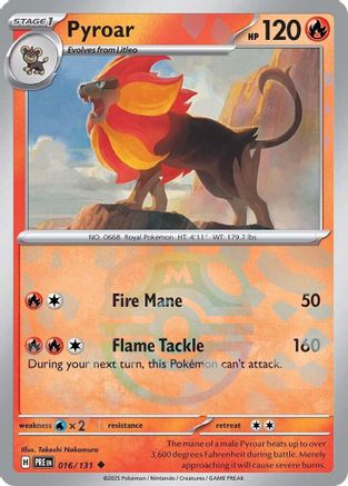 Pyroar (Master Ball Pattern) (016) [SV Prismatic Evolutions] Holofoil - Uncommon
