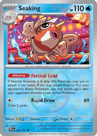 Seaking (Master Ball Pattern) (021) [SV Prismatic Evolutions] Holofoil - Uncommon