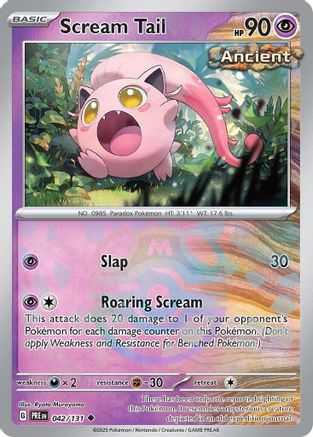 Scream Tail (Master Ball Pattern) (042) [SV Prismatic Evolutions] Holofoil - Uncommon