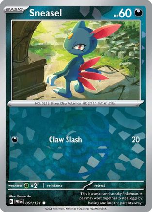 Sneasel (Master Ball Pattern) (061) [SV Prismatic Evolutions] Holofoil - Common