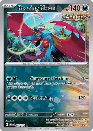 Roaring Moon (Master Ball Pattern) (065) [SV Prismatic Evolutions] Holofoil - Rare