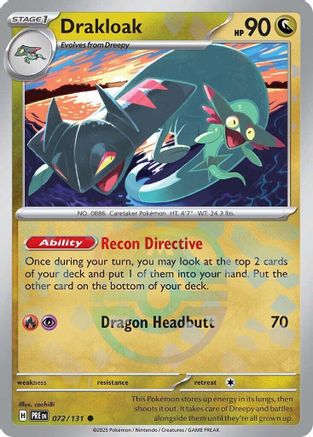 Drakloak (Master Ball Pattern) (072) [SV Prismatic Evolutions] Holofoil - Common