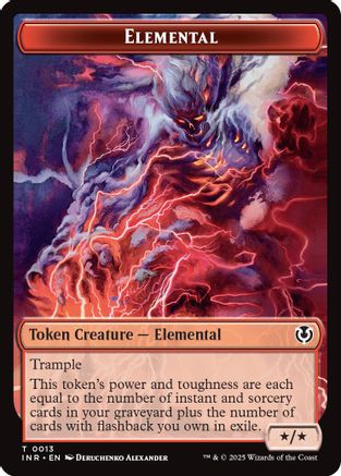 Elemental // Human (0014) Double-Sided Token (INR-13 // 14) [Innistrad Remastered] Foil