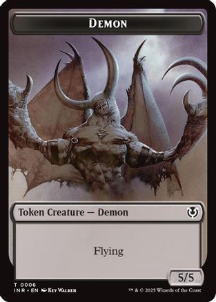 Demon // Human Cleric Double-Sided Token (INR-6 // 19) [Innistrad Remastered]