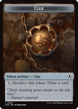 Clue // Eldrazi Horror Double-Sided Token (INR-22 // 1) [Innistrad Remastered]