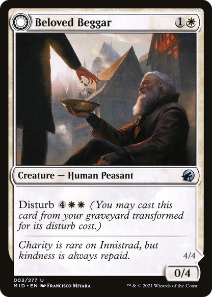 Beloved Beggar (MID-003) [Innistrad: Midnight Hunt] Foil