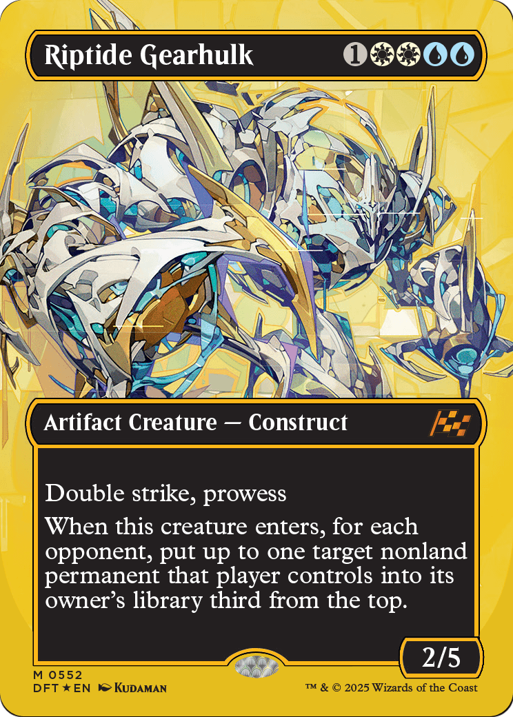 Riptide Gearhulk (Borderless) (First-Place Foil) (DFT-552) [Aetherdrift] Foil