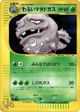 Dark Weezing (021/048) - Pokemon Web 1st Edition