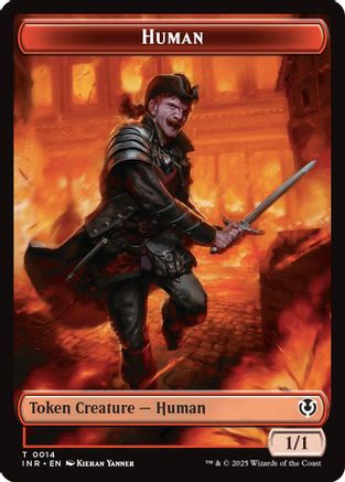 Human (0014) // Emblem - Chandra, Dressed to Kill Double-Sided Token (INR-14 // 24) [Innistrad Remastered]