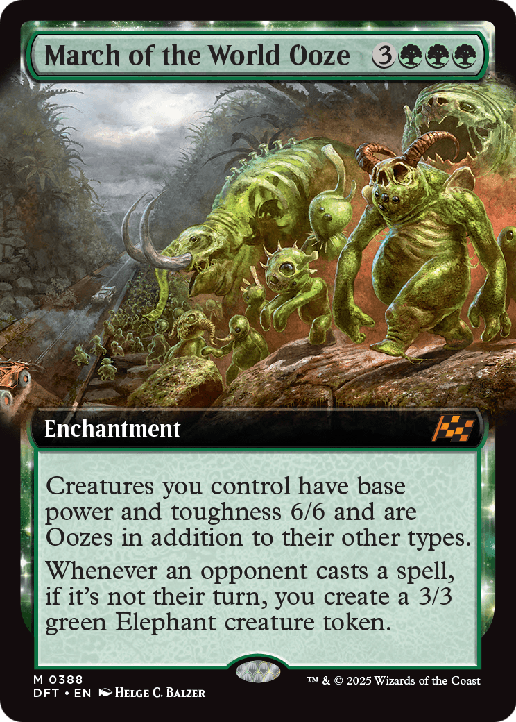 March of the World Ooze (Extended Art) (DFT-388) [Aetherdrift] Foil