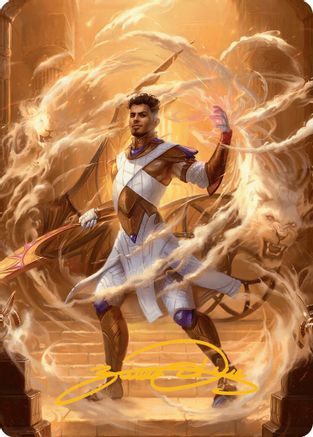 Basri, Tomorrow's Champion Art Card (Gold-Stamped Signature) (AADFT-009) [Art Series: Aetherdrift]