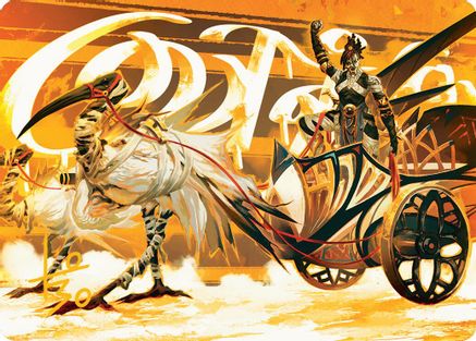 Skyseer's Chariot Art Card (Gold-Stamped Signature) (AADFT-035) [Art Series: Aetherdrift]