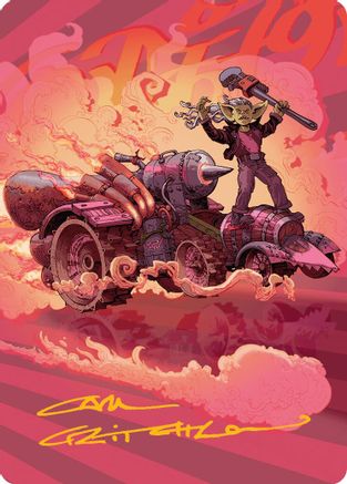 Burner Rocket Art Card (Gold-Stamped Signature) (AADFT-041) [Art Series: Aetherdrift]