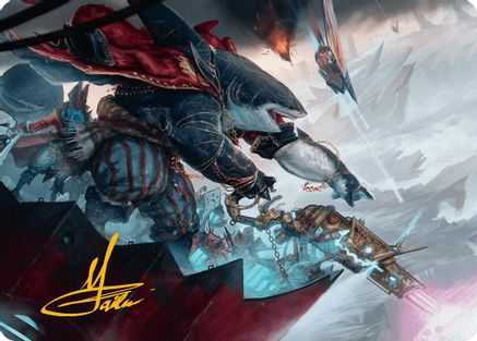 Captain Howler, Sea Scourge Art Card (16/54) (Gold-Stamped Signature) (AADFT-016) [Art Series: Aetherdrift]