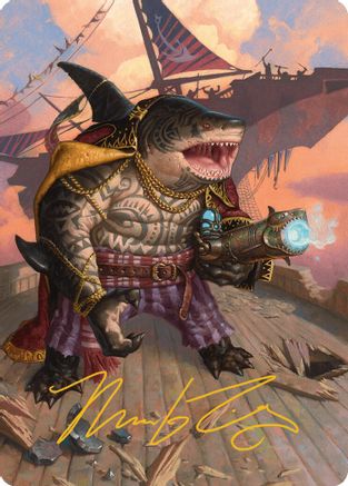 Captain Howler, Sea Scourge Art Card (4/54) (Gold-Stamped Signature) (AADFT-004) [Art Series: Aetherdrift]