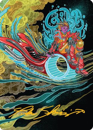 Cloudspire Skycycle Art Card (Gold-Stamped Signature) (AADFT-044) [Art Series: Aetherdrift]