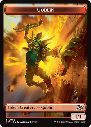 Goblin // Thopter (0010) Double-Sided Token (DFT-5 // 10) [Aetherdrift] Foil