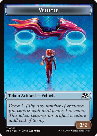 Vehicle // Pilot Double-Sided Token (DFT-12 // 1) [Aetherdrift] Foil