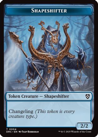 Shapeshifter // Zombie (0003) Double-Sided Token (DRC-4 // 3) [Commander: Aetherdrift]