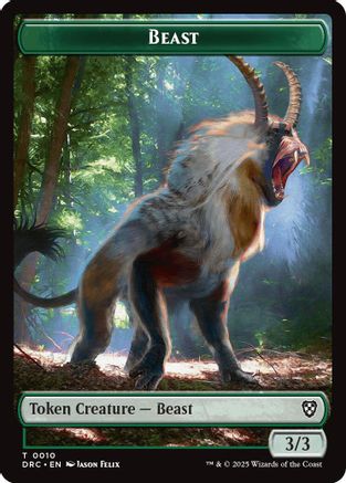 Beast (0010) // Servo Double-Sided Token (DRC-10 // 8) [Commander: Aetherdrift]