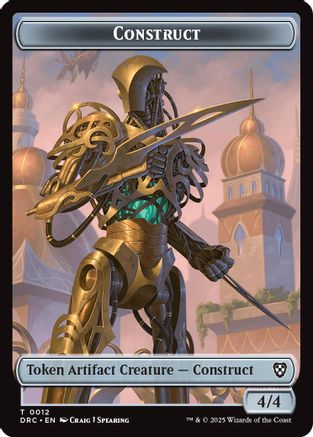 Construct // Beast (0011) Double-Sided Token (DRC-12 // 11) [Commander: Aetherdrift]