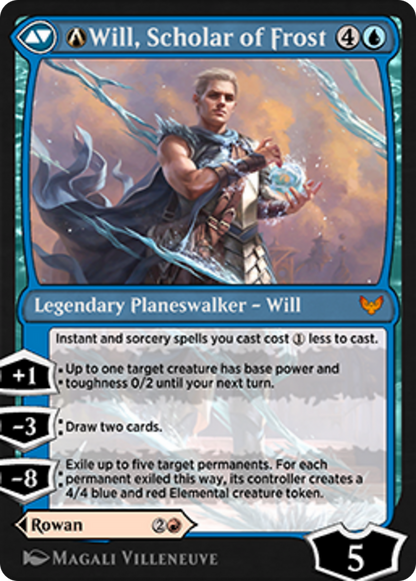A-Rowan, Scholar of Sparks // A-Will, Scholar of Frost (STX-A-156) [Strixhaven: School of Mages]
