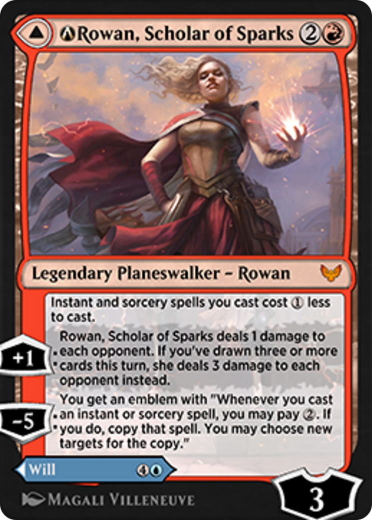 A-Rowan, Scholar of Sparks // A-Will, Scholar of Frost (STX-A-156) [Strixhaven: School of Mages]