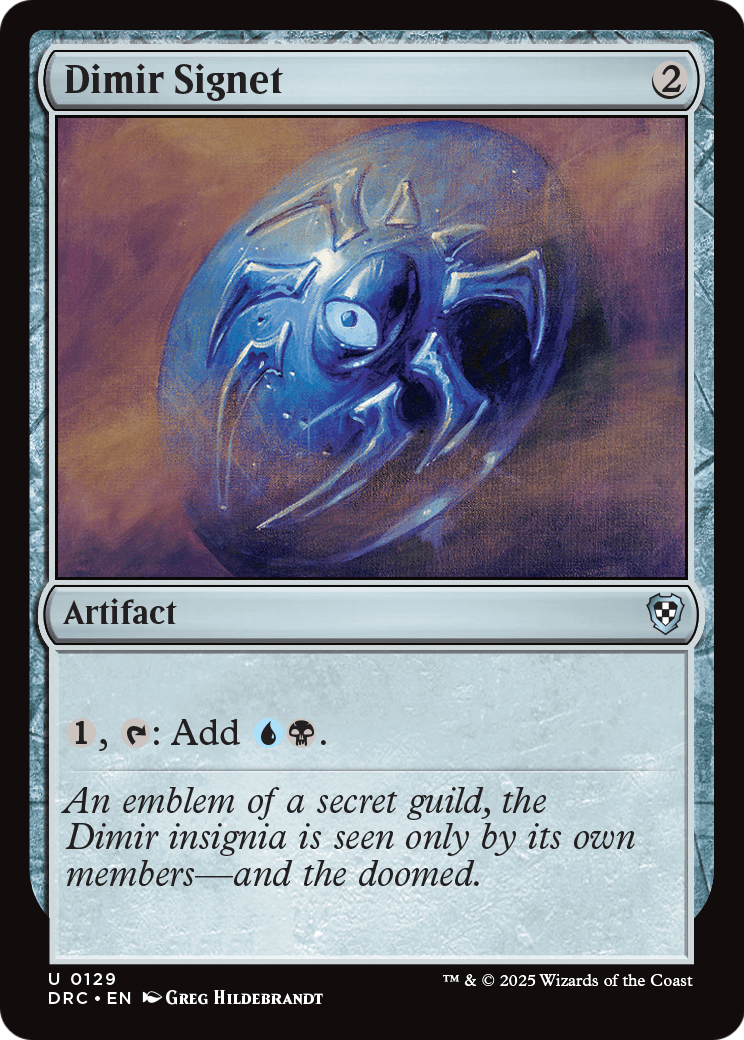 Dimir Signet (DRC-129) [Commander: Aetherdrift]