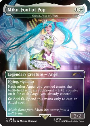 Miku, Font of Pop - Giada, Font of Hope (Rainbow Foil) (SLD-1586) [Secret Lair Drop Series] Foil