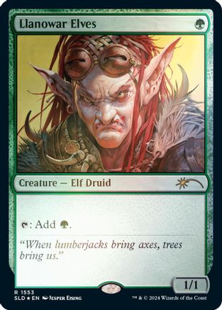 Llanowar Elves (SLD-1553) (Rainbow Foil) [Secret Lair Drop Series] Foil