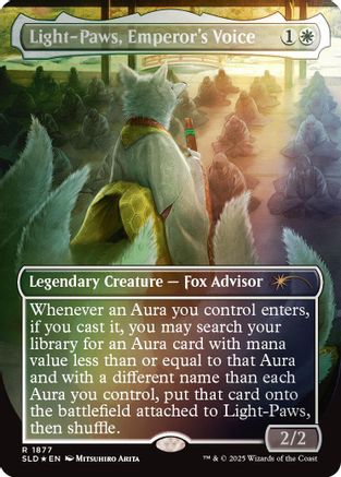 Light-Paws, Emperor's Voice (Rainbow Foil) (SLD-1877) [Secret Lair Drop Series] Foil