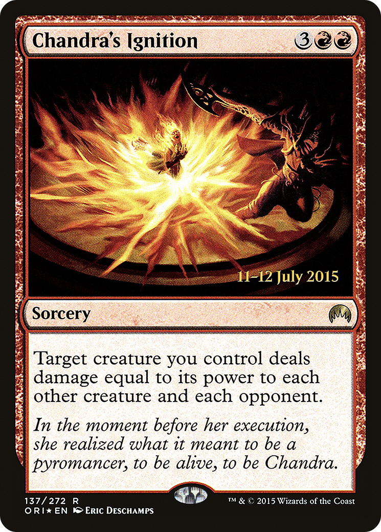 Chandra's Ignition (PRE-137S) [Magic Origins Promos] Foil