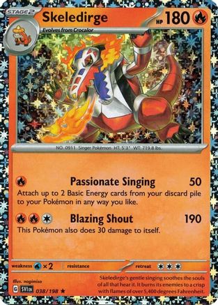 Skeledirge (Sparkle Holo) (038/198) [Miscellaneous Cards & Products] Holofoil - Rare