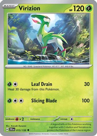 Virizion (015) [SV09 Journey Together] Reverse Holofoil - Uncommon