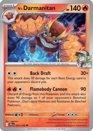 N's Darmanitan (027/159) [SV09 Journey Together] - Uncommon