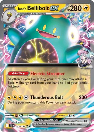 Iono's Bellibolt ex (053/159) [SV09 Journey Together] Holofoil - Double Rare