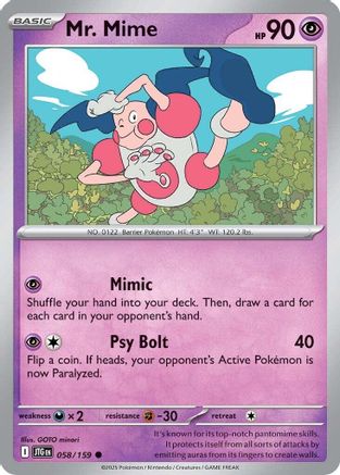 Mr. Mime (058) [SV09 Journey Together] Reverse Holofoil - Common